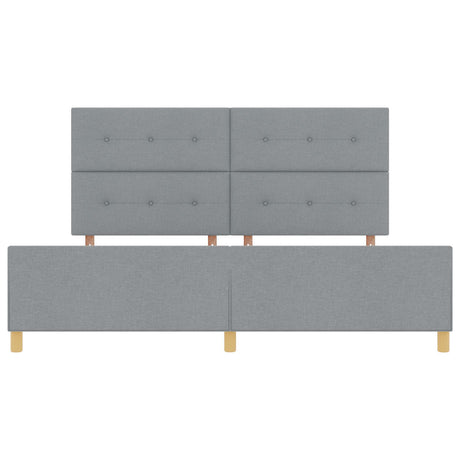 Bed Frame Light Grey 200X200 Cm Fabric