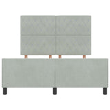 Bed Frame Light Grey 160X200 Cm Velvet