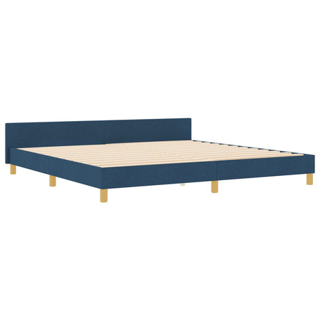 Bed Frame Blue 200X200 Cm Fabric