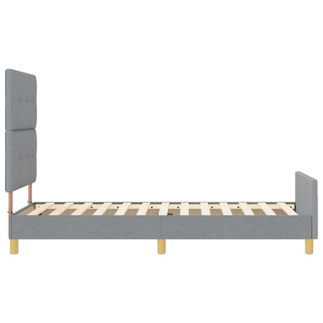 Light Grey Fabric Bed Frame 80X200 Cm