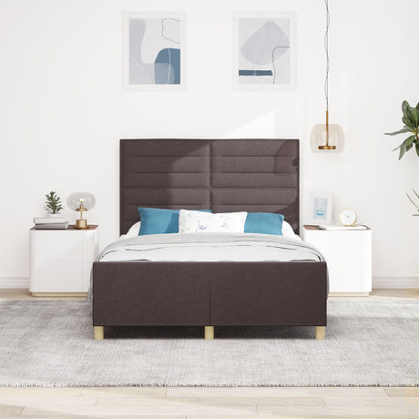 Bed Frame In Dark Brown, 160X200 Cm, Fabric