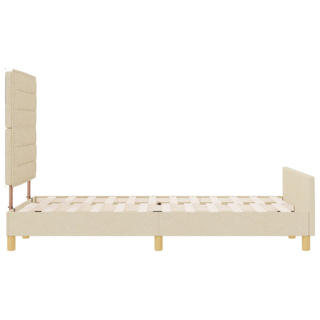 Bed Frame In Cream, 120X200 Cm, Fabric