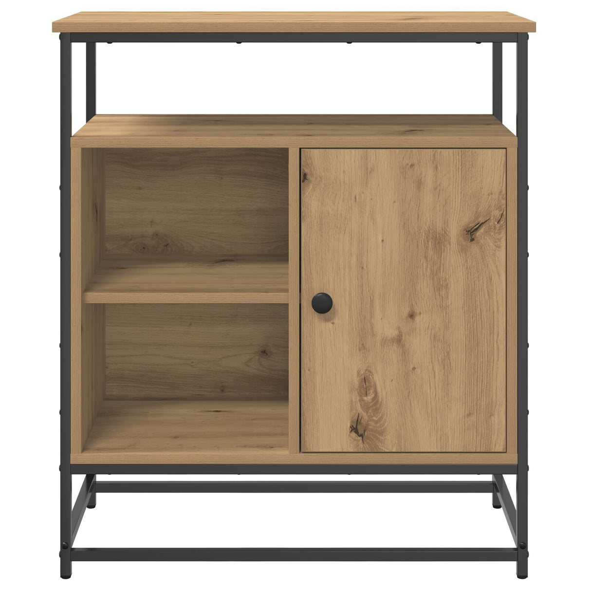 Sideboard Artisan Oak 69X35X80 Cm Engineered Wood And Steel