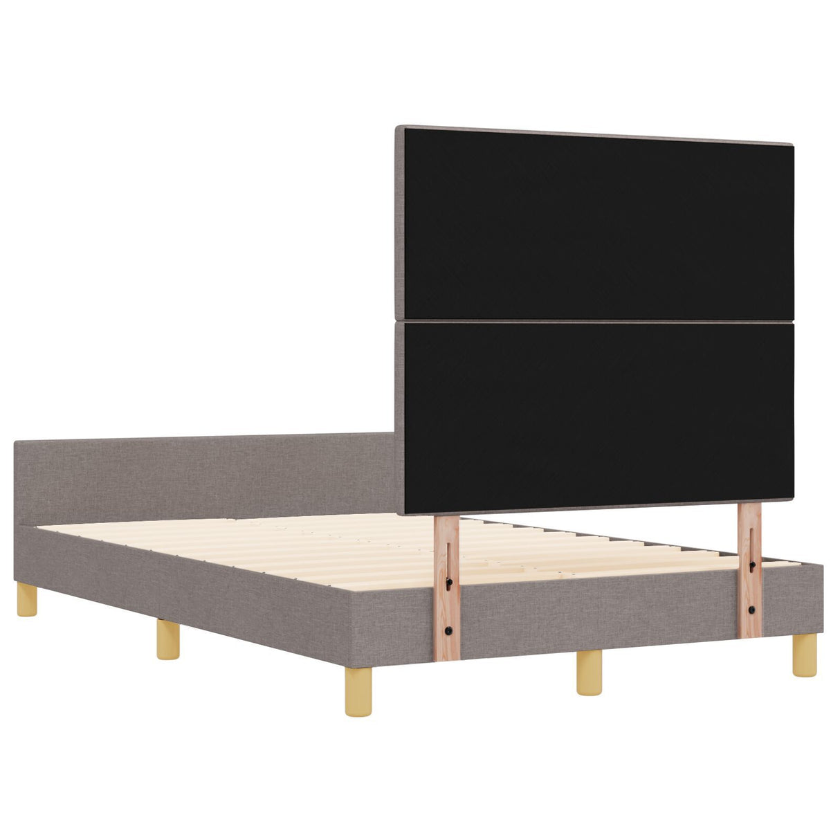 Bed Frame Taupe 120X200 Cm Fabric