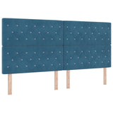 Bed Frame Dark Blue 200X200 Cm Velvet