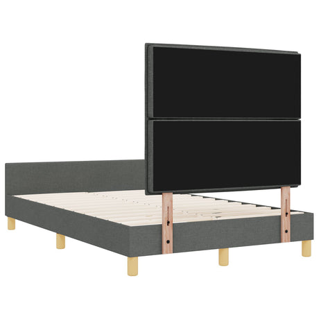 Bed Frame Dark Grey 120X200 Cm Fabric