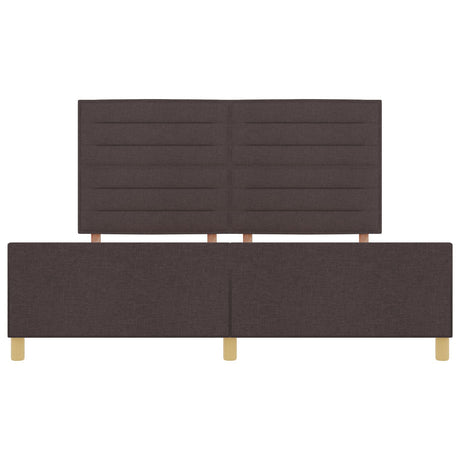 Bed Frame Dark Brown 180X200 Cm Fabric