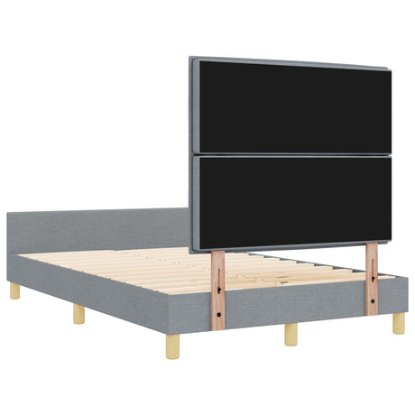 Light Grey Fabric Bed Frame 160X200 Cm