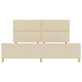 Cream Fabric Bed Frame 200X200 Cm