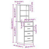 Highboard 40X41X135 Cm Engineered Wood