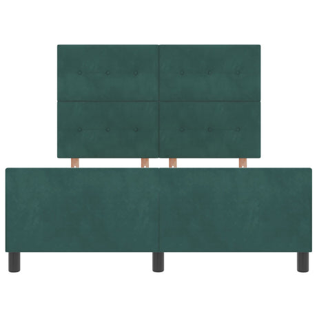 Dark Green Velvet Bed Frame 140X190 Cm