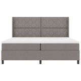 Box Spring Bed With Mattress - Taupe, 200X200 Cm, Fabric