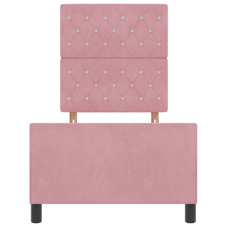 Bed Frame Pink 80X200 Cm Velvet