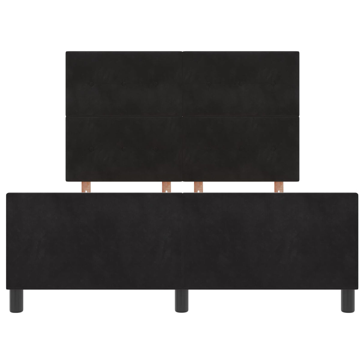 Bed Frame Black 140X200 Cm Velvet