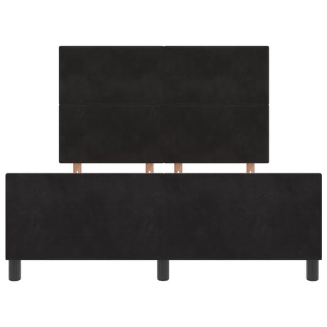 Bed Frame Black 140X200 Cm Velvet