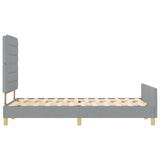 Bed Frame In Light Grey, 140X200 Cm, Fabric