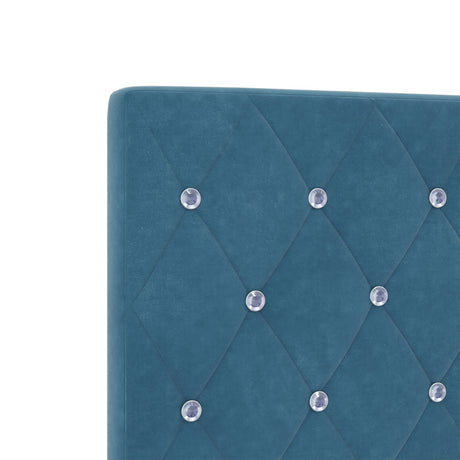 Bed Frame Dark Blue 100X200 Cm Velvet