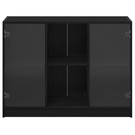Sideboard Black Oak 102X37X75,5 Cm Engineered Wood