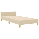 Cream Fabric Bed Frame 90X200 Cm