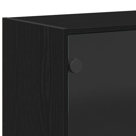 Sideboard Black Oak 102X37X75,5 Cm Engineered Wood