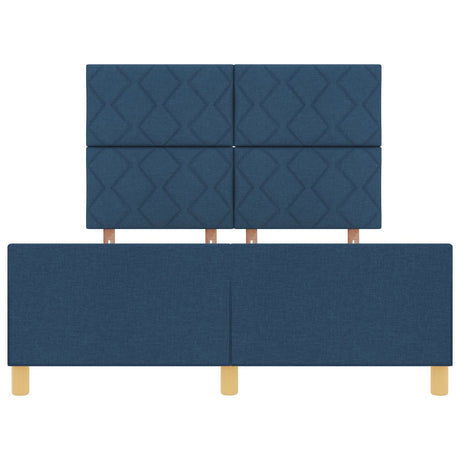 Blue Fabric Bed Frame 160X200 Cm