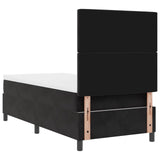 Box Spring Bed With Mattress & Led Black 100X200 Cm Velvet