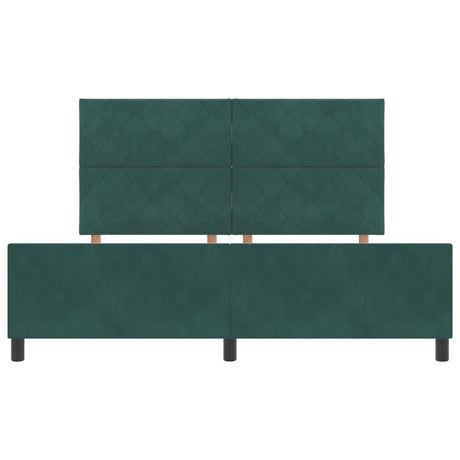 Bed Frame Dark Green 180X200 Cm Velvet