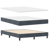 Box Spring Bed With Mattress & Led Dark Grey 160X200 Cm Velvet