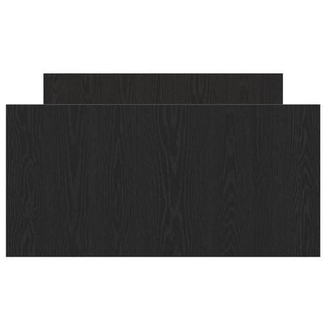 Bed Frame Without Mattress Black Oak 90X200 Cm Engineered Wood
