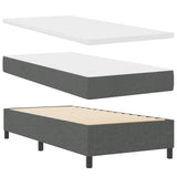 Box Spring Bed With Mattress & Led Dark Grey 100X200 Cm Fabric