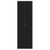 Black Oak Office Cabinet 60X32X190 Cm Made From Engineered Wood