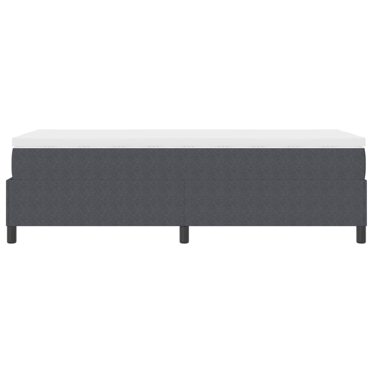 Box Spring Bed With Mattress Dark Grey 80X200 Cm Corduroy Fabric