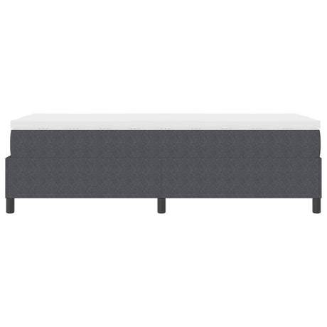 Box Spring Bed With Mattress Dark Grey 80X200 Cm Corduroy Fabric
