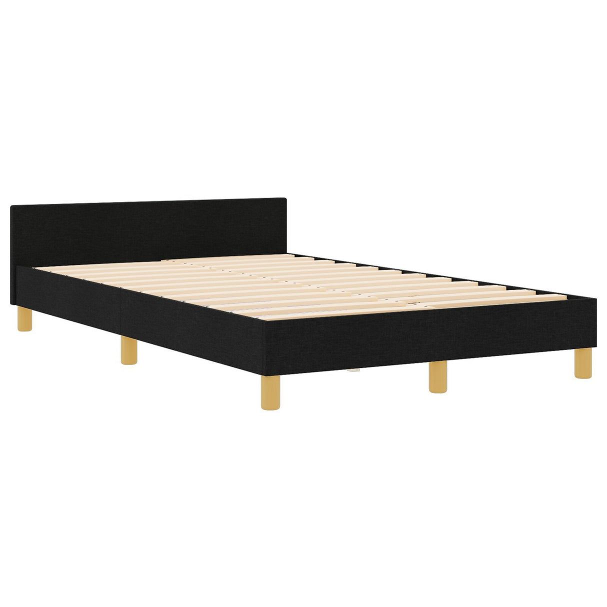 Black Fabric Bed Frame 120X200 Cm