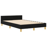 Black Fabric Bed Frame 120X200 Cm