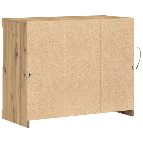 Sideboard With Led Lights Artisan Oak 81X37X67 Cm