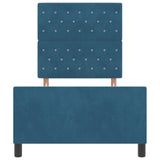 Bed Frame Dark Blue 100X200 Cm Velvet