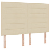 Cream Bed Frame 140X190 Cm Fabric