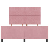 Bed Frame Pink 140X200 Cm Velvet