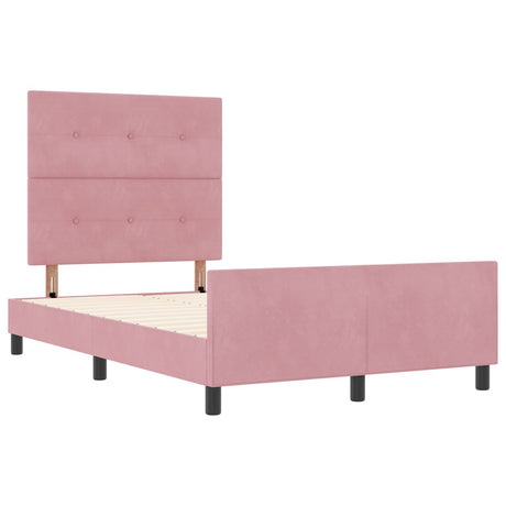 Pink Velvet Bed Frame 120X200 Cm