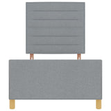 Bed Frame Light Grey 80X200 Cm Fabric