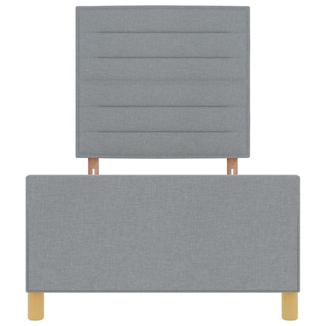 Bed Frame Light Grey 80X200 Cm Fabric