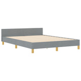 Bed Frame Light Grey 140X200 Cm Fabric
