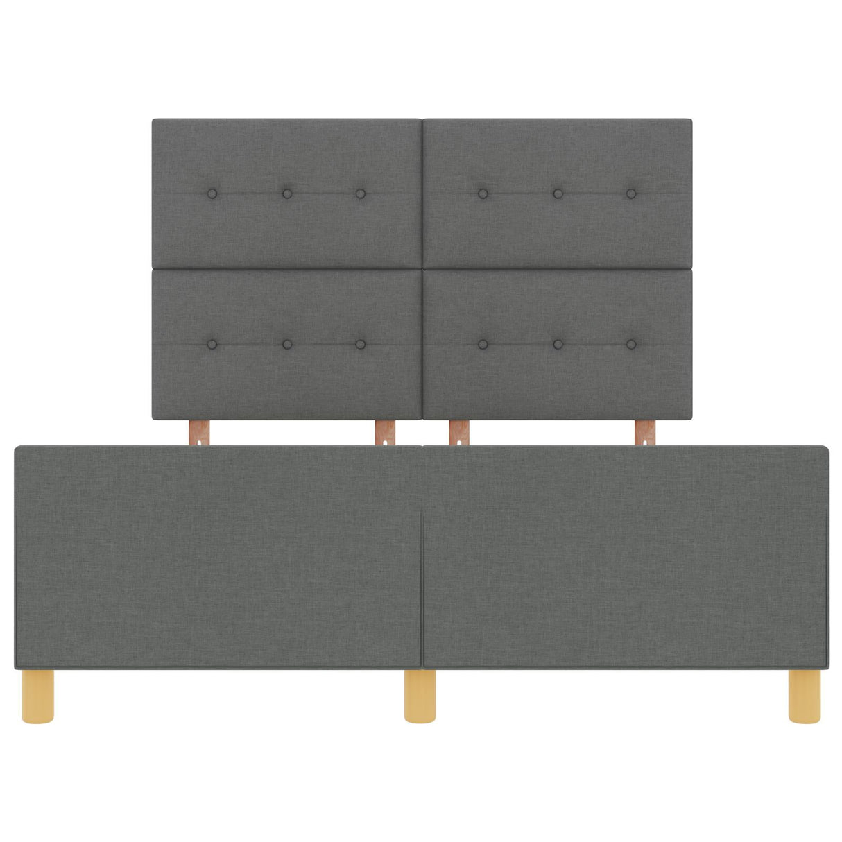Bed Frame Dark Grey 160X200 Cm Fabric