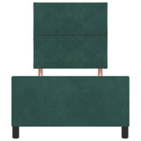 Bed Frame Dark Green 100X200 Cm Velvet