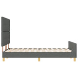 Bed Frame Dark Grey 160X200 Cm Fabric