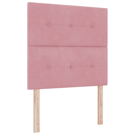 Bed Frame Pink 100X200 Cm Velvet