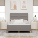 Bed Frame In Taupe, 160X200 Cm Fabric