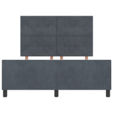Bed Frame Dark Grey 160X200 Cm Velvet