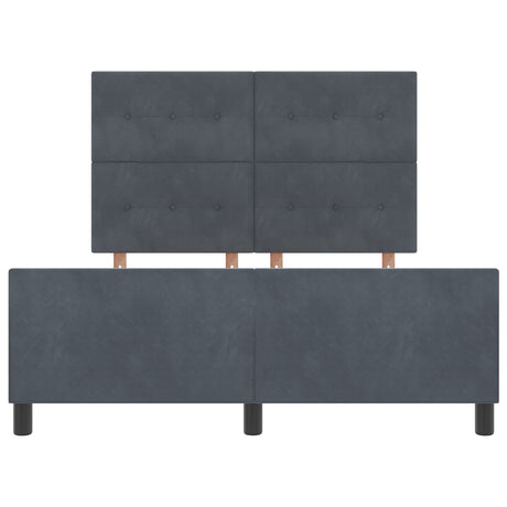 Bed Frame Dark Grey 160X200 Cm Velvet